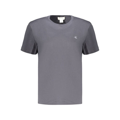 Calvin Klein Women's Crew Neck Cotton T-Shirt - Gray Signature