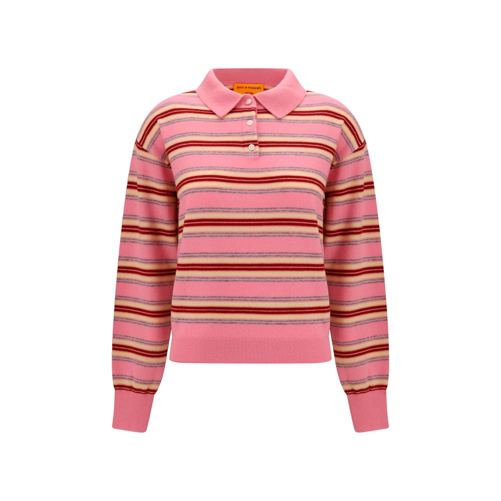 Sweater by Guest in Residence for women in cashmere & capra leather multicolor & striped showcases a discreet silhouette, finished with a discreet and for a discreet look.