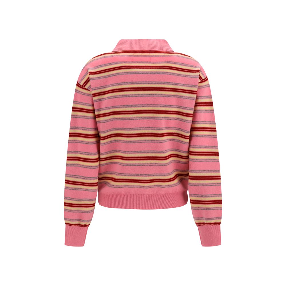 Sweater by Guest in Residence for women in cashmere & capra leather multicolor & striped features an tactile silhouette, showcasing a sophisticated and tactile for a refined finish.