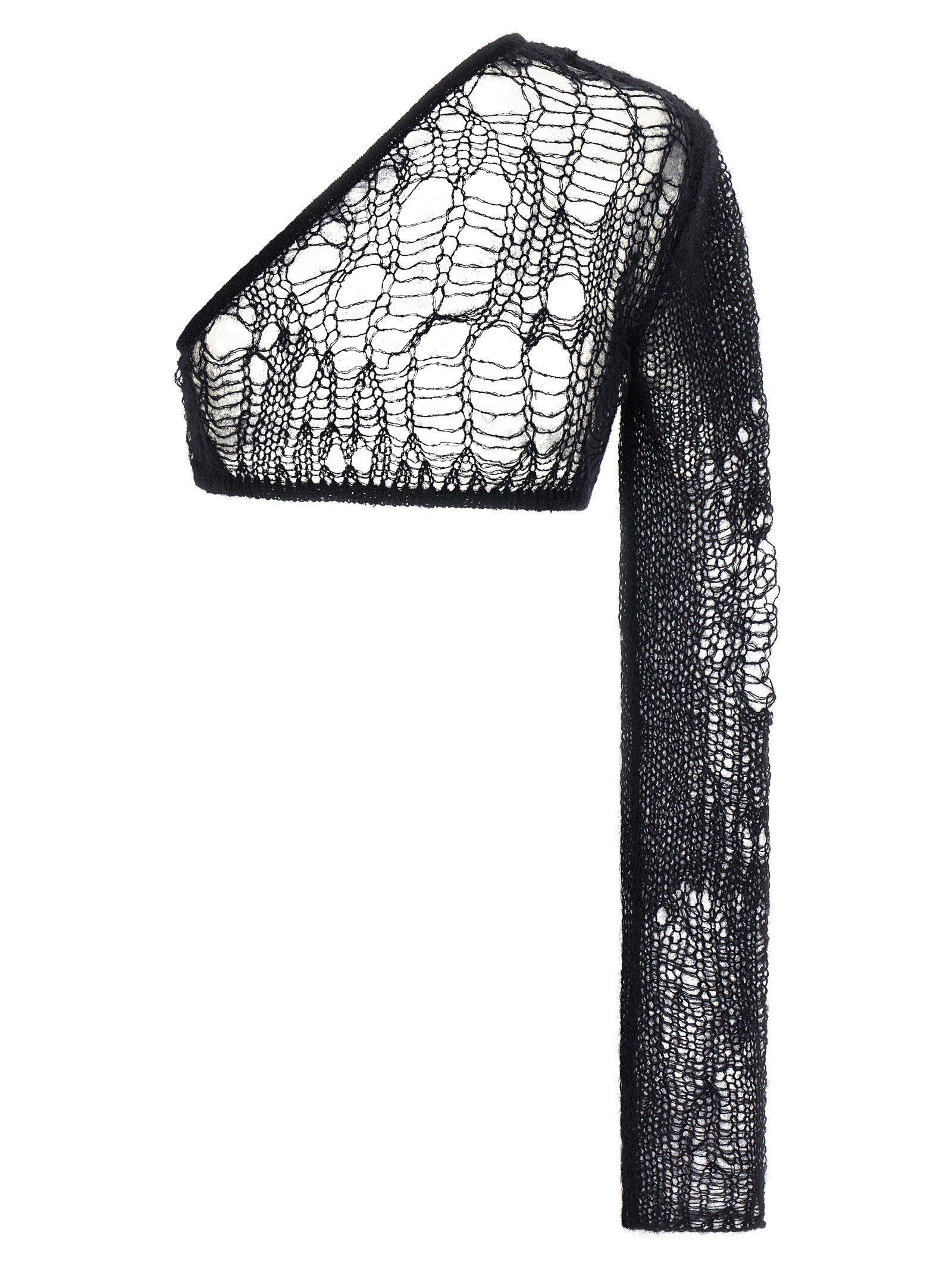 Tank Top by Rick Owens for women in mohair wool & nylon black showcases a sumptuous silhouette, artfully detailed with a sumptuous and for a truly sumptuous finish.