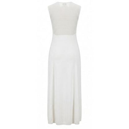 Malo White Silk Women Dress