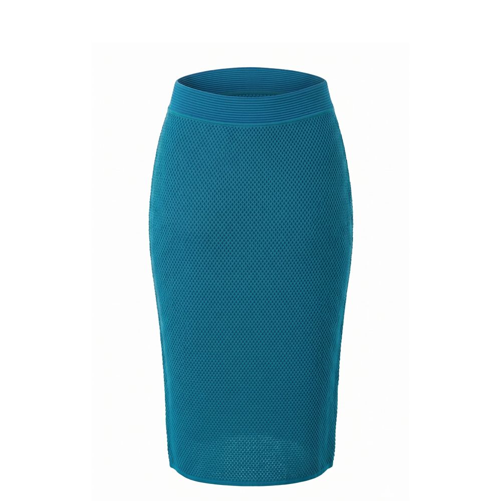 Malo Blue Silk Women Skirt