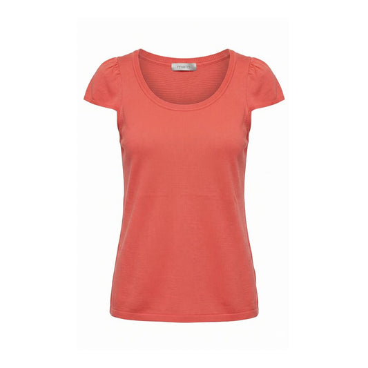 T-Shirt by Malo for women in cotton multicolor & red features a plush silhouette, showcasing a sophisticated round neckline and for a truly plush finish.