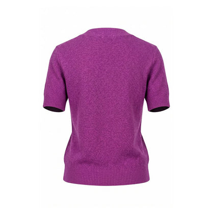 Malo Purple Silk Blend Women Sweater