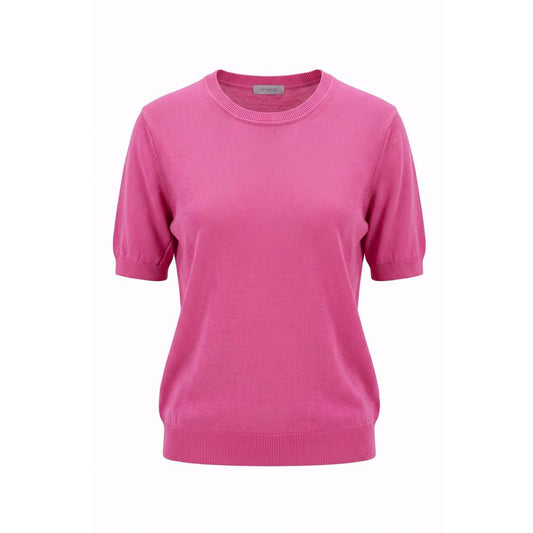 Sweater by Malo for women in cotton multicolor & pink showcases an masterful silhouette, artfully detailed with a masterful and short-sleeve for a sophisticated, premium finish.