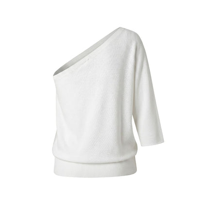 Malo White Cotton Women Sweater