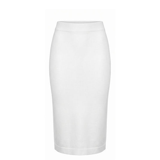 Malo White Cotton Women Skirt