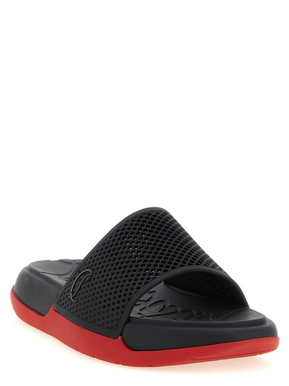 Flat Shoes by Christian Louboutin for men in polyethylene & polyurethane black & red showcases a timeless silhouette from the City Mooncrest Men's Polyethylene & Polyurethane Flat Shoes collection, featuring a timeless flat and for a timeless finish.