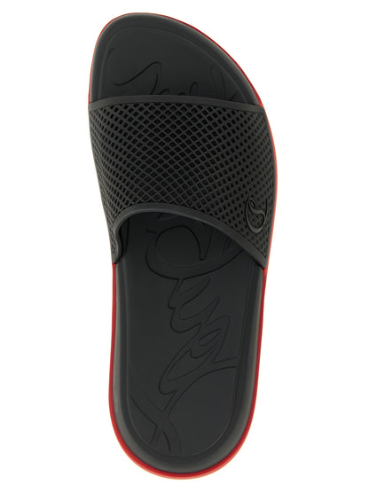 Flat Shoes by Christian Louboutin for men in polyethylene & polyurethane black & red features an effortless chic silhouette, showcasing the City Mooncrest Men's Polyethylene & Polyurethane Flat Shoes design with an effortless chic flat and a for a effortless chic look.