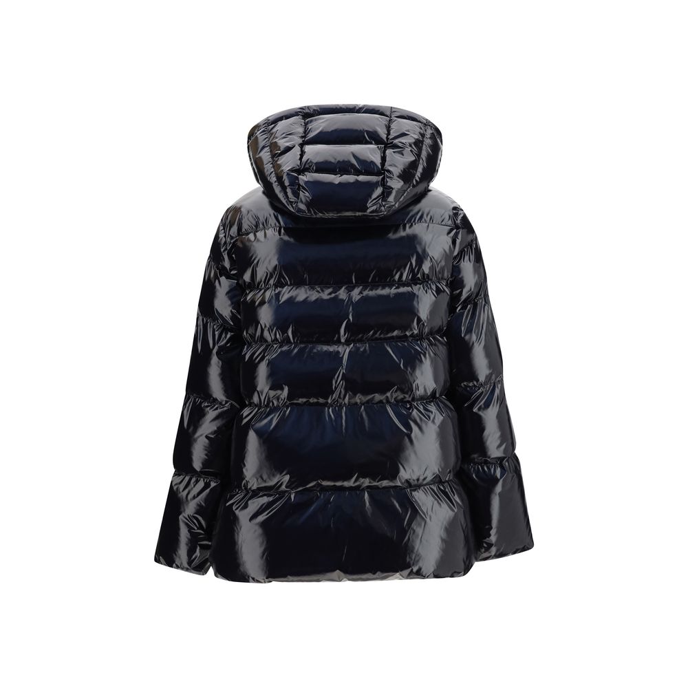 Puffer Jacket by PINKO for women in polyamide & polyester black features a city-ready silhouette, detailed with pockets & insulated and a city-ready .