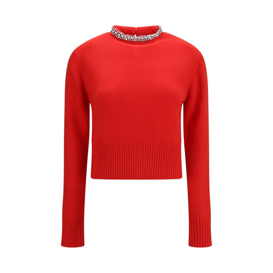 Sweatshirt by PINKO for women in viscose wool nylon & capra leather multicolor features an enviable silhouette, showcasing a premium and refined for a truly enviable finish.