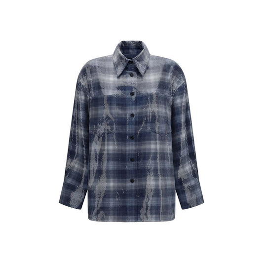 Shirt by PINKO for women in polyester & sequins blue & patterned showcases a sublime silhouette, artfully detailed with a sublime and for a sophisticated, sublime finish.