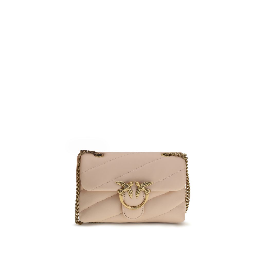 Crossbody Quilted Shoulder Bag by PINKO for women in bos taurus calf leather gold, multicolor, signature & monogram features a enviable silhouette, showcasing a secure snap, magnetic & buckle, ample , and enviable crossbody-strap for a enviable finish.