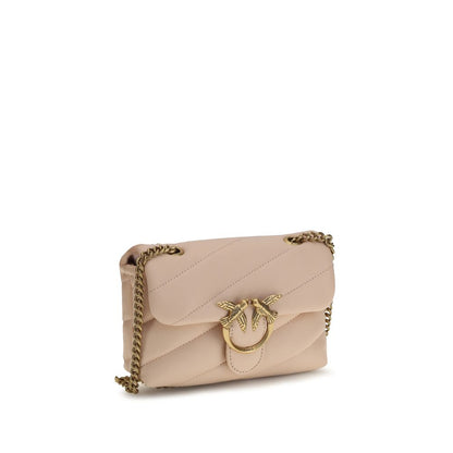 Crossbody Quilted Shoulder Bag by PINKO for women in bos taurus calf leather gold, multicolor, signature & monogram features a effortless sophistication silhouette, secured by a snap, magnetic & buckle with ample and versatile crossbody-strap for a effortless sophistication finish.