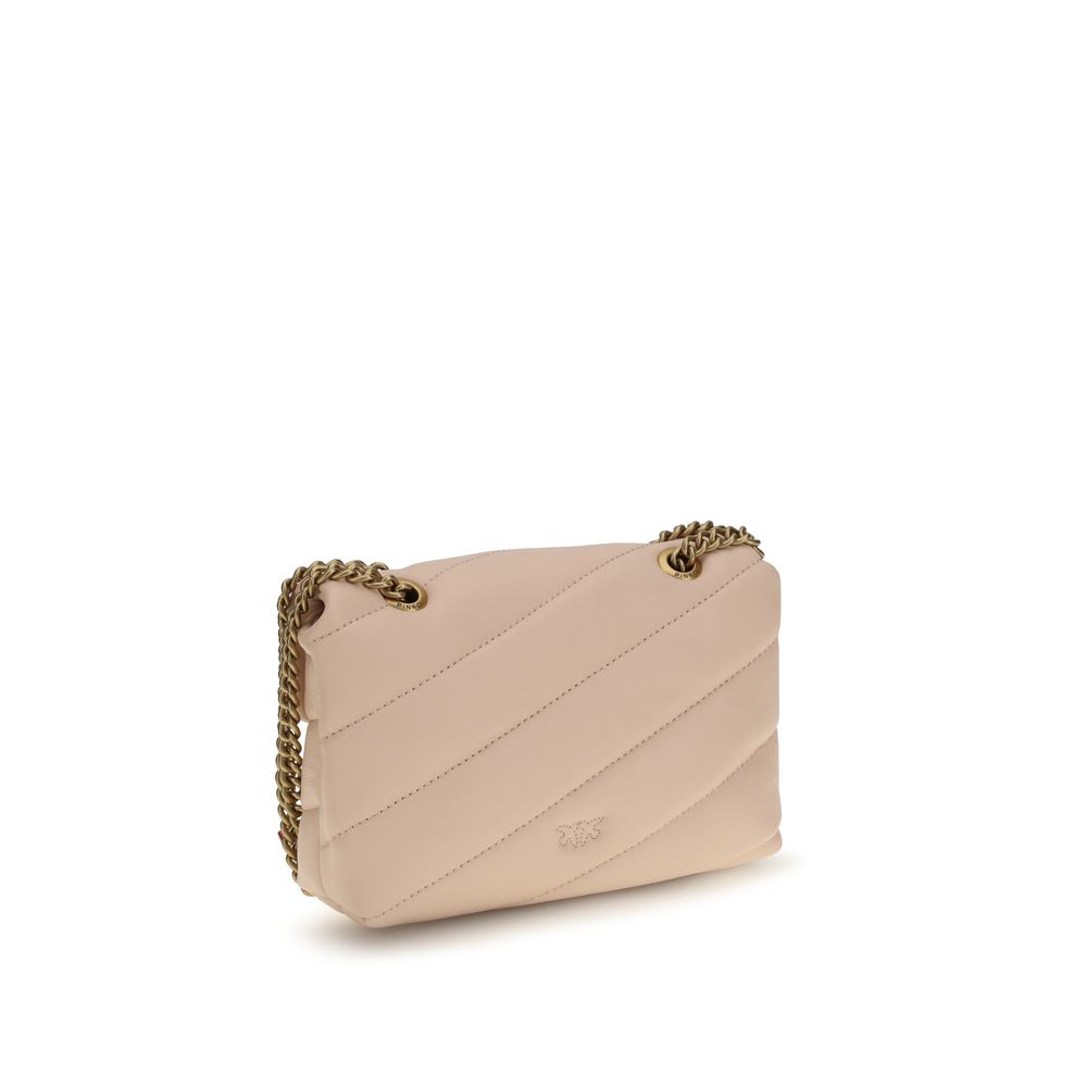 Crossbody Quilted Shoulder Bag by PINKO for women in bos taurus calf leather gold, multicolor, signature & monogram features an effortlessly chic silhouette with a secure snap, magnetic & buckle, ample , and versatile crossbody-strap for effortlessly chic everyday luxury.