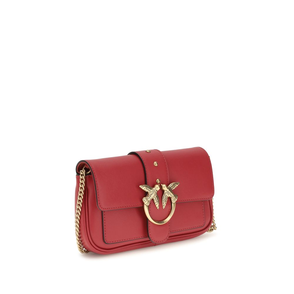 Shoulder Bag by PINKO for women in bos taurus calf leather multicolor, signature & monogram presents a versatile silhouette, showcasing a secure zipper, buckle & clasp and versatile built-in-compartments & cardholder with versatile shoulder-strap & adjustable-strap for a sophisticated look.