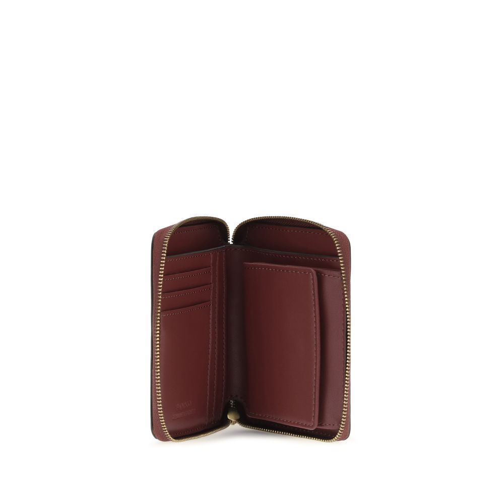 Cardholder Wallet by PINKO for women in bos taurus calf leather multicolor presents a refined silhouette, artfully capturing the essence of the Love Birds Bos Taurus Calf Leather Cardholder Wallet design with sophisticated card-organization compact-design zip-around for a refined look.