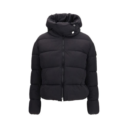 Hooded Puffer Jacket by PINKO for women in nylon & polyester black features an on trend silhouette, showcasing refined pockets, hooded & insulated and a sophisticated hooded neckline for a truly on trend finish.