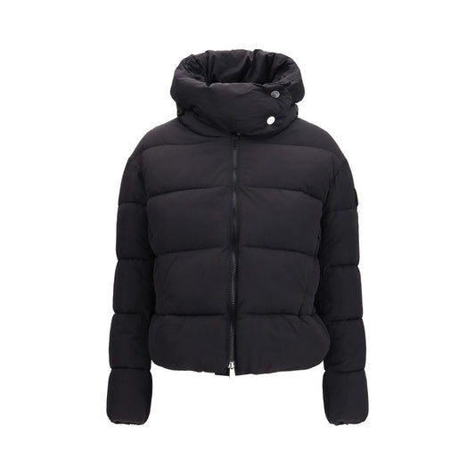 Hooded Puffer Jacket by PINKO for women in nylon & polyester black features an on trend silhouette, showcasing refined pockets, hooded & insulated and a sophisticated hooded neckline for a truly on trend finish.