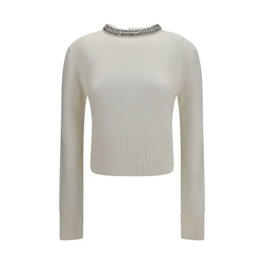 Sweatshirt by PINKO for women in viscose wool nylon & capra leather white features an magnificent silhouette, showcasing a sophisticated and detail for a truly magnificent finish.