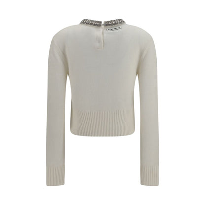 Sweatshirt by PINKO for women in viscose wool nylon & capra leather white features an enviable silhouette, showcasing a premium and refined for a truly enviable finish.