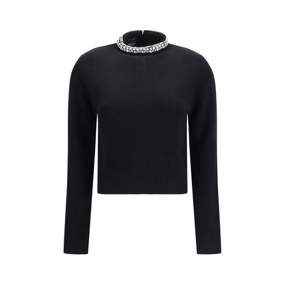 Sweatshirt by PINKO for women in viscose wool nylon & capra leather black features an exquisite silhouette, showcasing and details for a exquisite look.