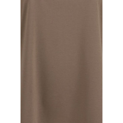 T-Shirt by Rohe for women in silk cotton & modal brown features an on trend silhouette, perfectly showcasing a on trend and for an elevated aesthetic.