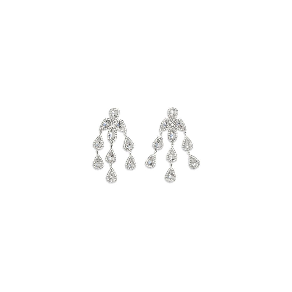 Earrings by Magda Butrym for women in lambskin leather silver features an ornate drop teardrop from the Women's Drop Teardrop Silver Earrings collection, showcasing a ornate finish that embodies sophisticated luxury.