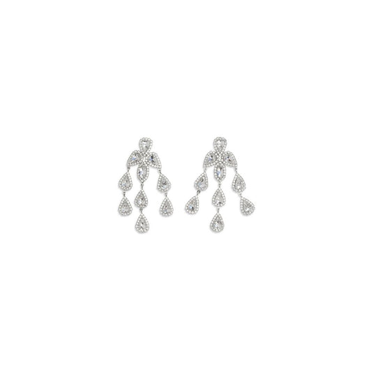 Earrings by Magda Butrym for women in lambskin leather silver features an ornate drop teardrop from the Women's Drop Teardrop Silver Earrings collection, showcasing a ornate finish that embodies sophisticated luxury.