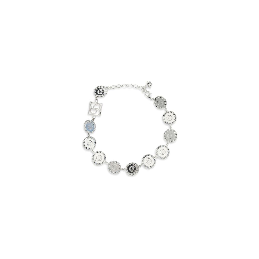 Necklace by Magda Butrym for women in lambskin leather pearl & silver, showcasing a exquisite chain necklace design that perfectly embodies the exquisite elegance of the Women's Silver Brass Pearls & Crystal Necklace collection.