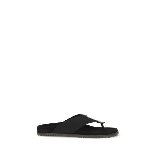 Flip-Flop Sandals by Dolce & Gabbana for men in eva nylon calf leather & polyurethane black & palladium features an statuesque Men's EVA Nylon Calf Leather & Polyurethane Flip-Flop Sandals silhouette with a refined and elegant .