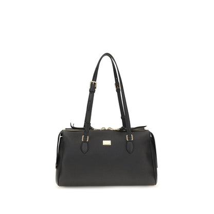 Shoulder Bag by Dolce & Gabbana for women in bos taurus calf leather black & gold features a effortless sophistication silhouette, secured by a zipper with ample and versatile shoulder-strap, adjustable-strap & handle for a effortless sophistication finish.