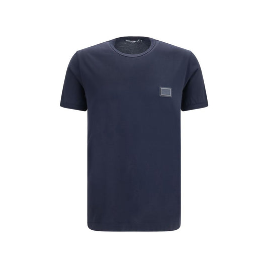 T-Shirt by Dolce & Gabbana for men in cotton black features an on trend silhouette, perfectly showcasing a on trend short-sleeve and crew neckline for an elevated aesthetic.