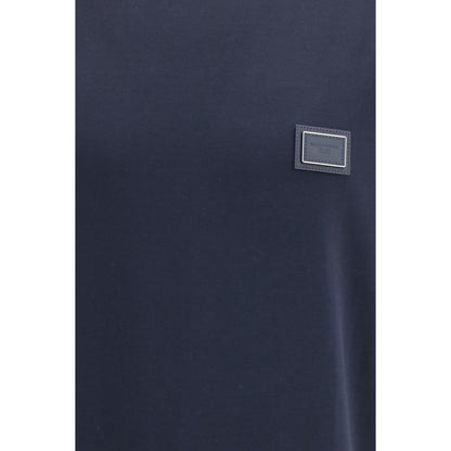 T-Shirt by Dolce & Gabbana for men in cotton black features a plush silhouette, showcasing a sophisticated crew neckline and for a truly plush finish.