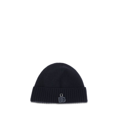 Beanie Hat by Dolce & Gabbana for men in wool black presents a urban-chic silhouette, showcasing the urban-chic craftsmanship of this Wool Beanie Hat.