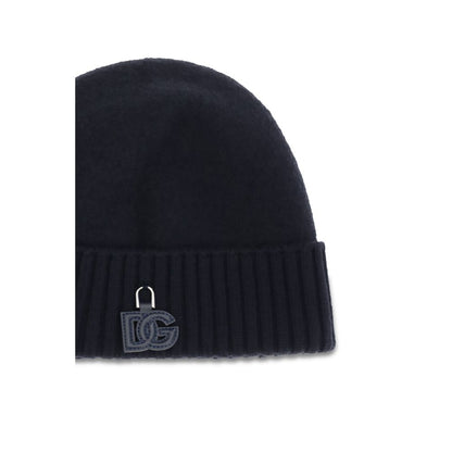 Beanie Hat by Dolce & Gabbana for men in wool black presents a urban-chic silhouette, showcasing the urban-chic craftsmanship of this Wool Beanie Hat.