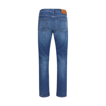 Jeans by Dolce & Gabbana for men in stretch denim cotton black & blue presents a tailored silhouette, showcasing a tailored regular-fit & slim and long cut with a refined for a truly tailored aesthetic.