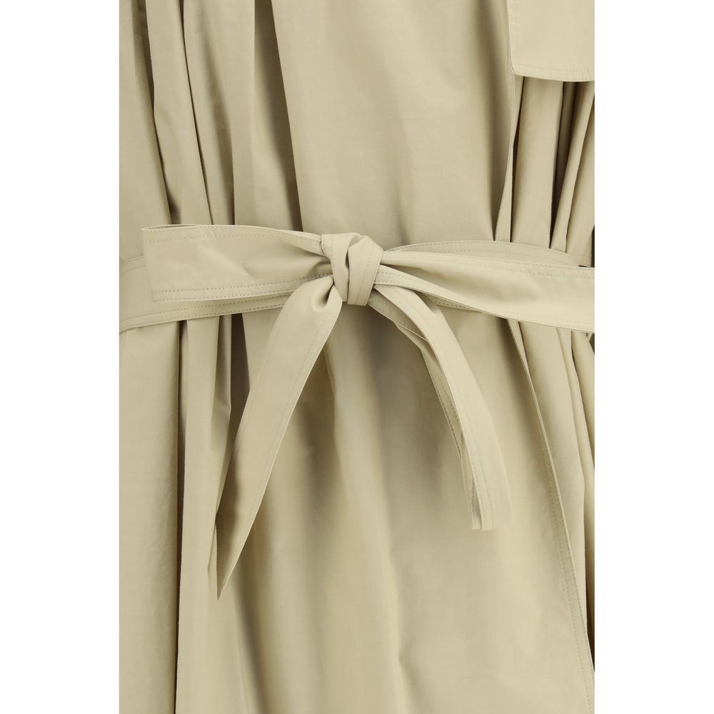 Trench Coat by Calvin Klein for women in cotton beige showcases a contemporary silhouette, detailed with a contemporary and distinctive pockets for a truly contemporary finish.