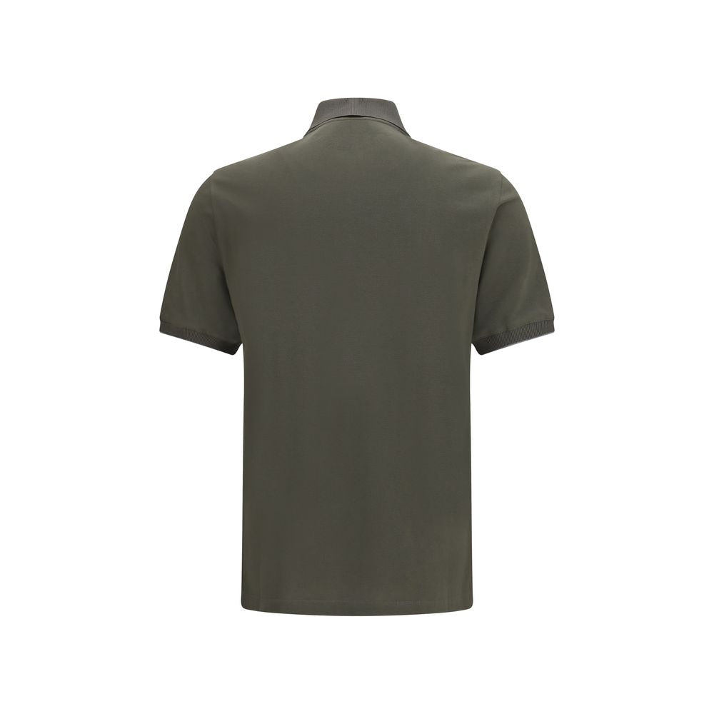 Polo Shirt by Brunello Cucinelli for men in cotton bicolour & signature showcases a sharp silhouette, detailed with a refined and sharp for a sophisticated finish.
