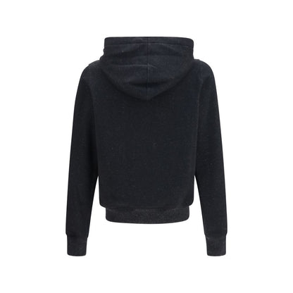 Sweatshirt Hoodie by Rick Owens for men in cotton & merino wool black features a slouchy chic silhouette, detailed with a slouchy chic and a signature hooded neckline for an elevated aesthetic.
