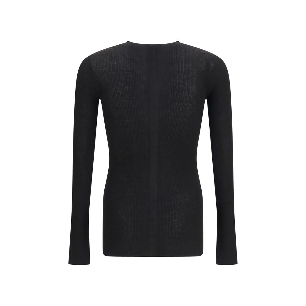 Sweatshirt by Rick Owens for men in merino wool black & signature features an exquisite silhouette, showcasing and crew neckline details for a exquisite look.