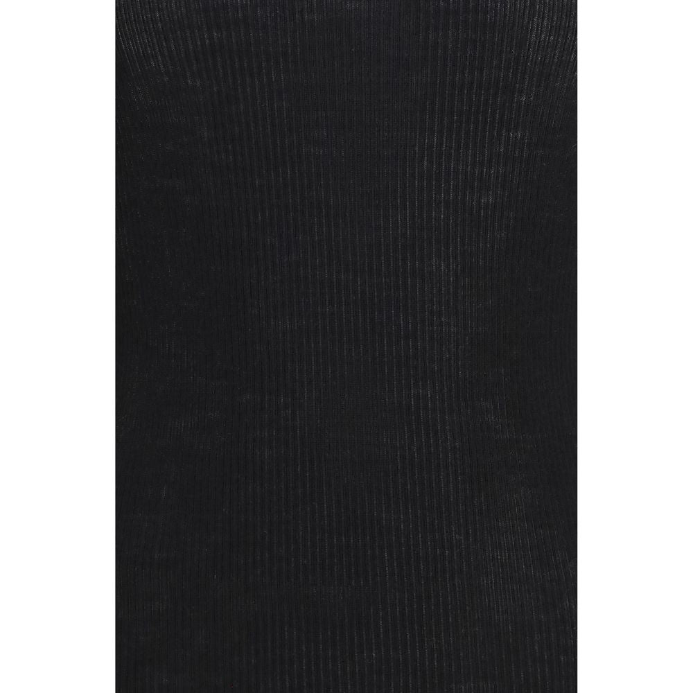Sweatshirt by Rick Owens for men in merino wool black & signature presents a smart casual silhouette, featuring a smart casual and for a sophisticated look.