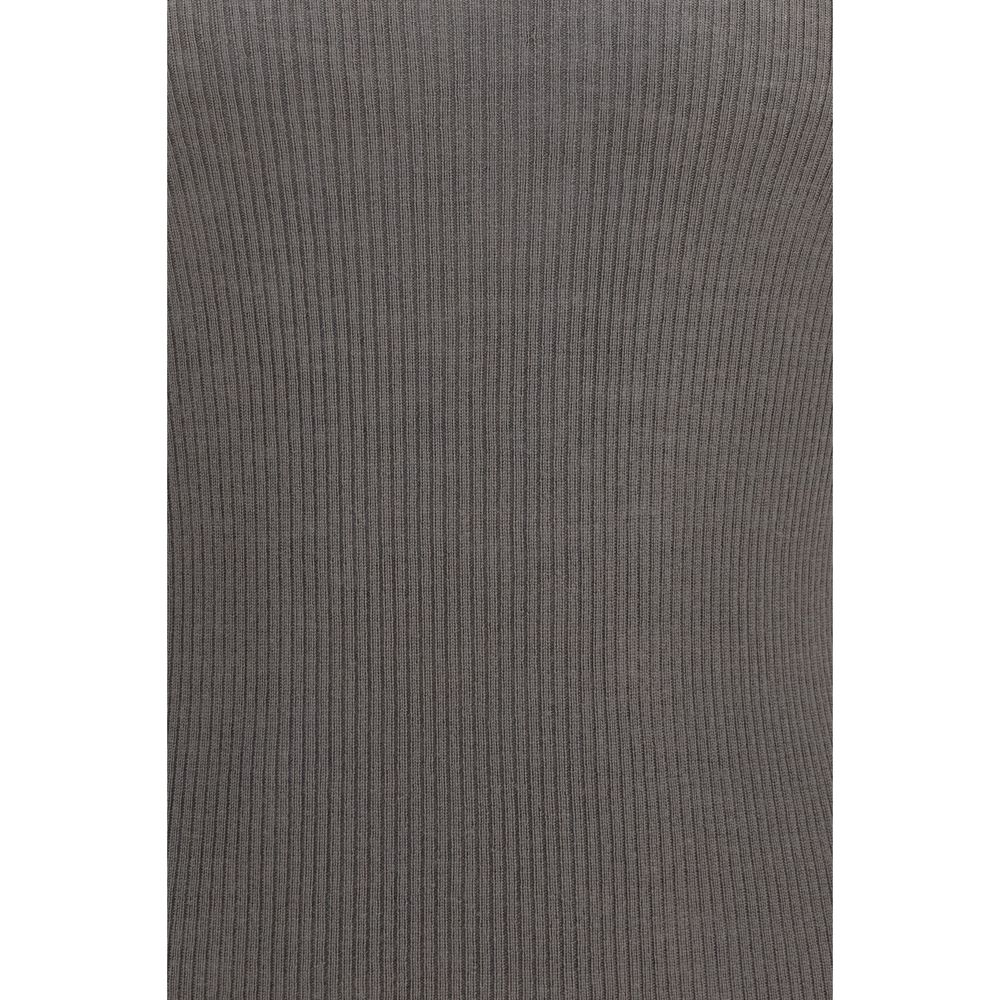 Sweatshirt by Rick Owens for men in merino wool gray & signature features an enviable silhouette, showcasing a premium and refined crew neckline for a truly enviable finish.