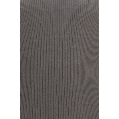 Sweatshirt by Rick Owens for men in merino wool gray & signature features an enviable silhouette, showcasing a premium and refined crew neckline for a truly enviable finish.