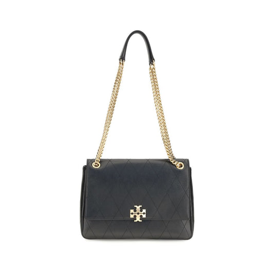Shoulder Bag by Tory Burch for women in bos taurus calf grained & suede leather black features a effortless chic silhouette with a secure zipper & magnetic, ample , and versatile shoulder-strap for a effortless chic finish.
