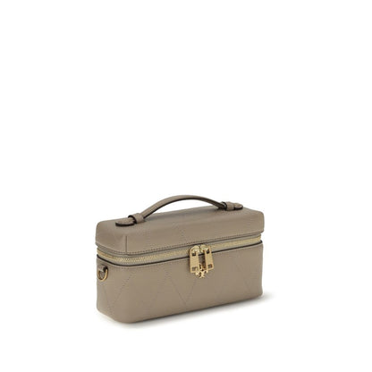 Wallet by Tory Burch for women in bos taurus calf grained leather gray presents a architectural silhouette from the Charlie Bos Taurus Calf Grained Leather Wallet collection, showcasing architectural for a architectural finish.