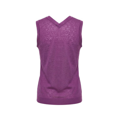 Malo Purple Linen Women Tank