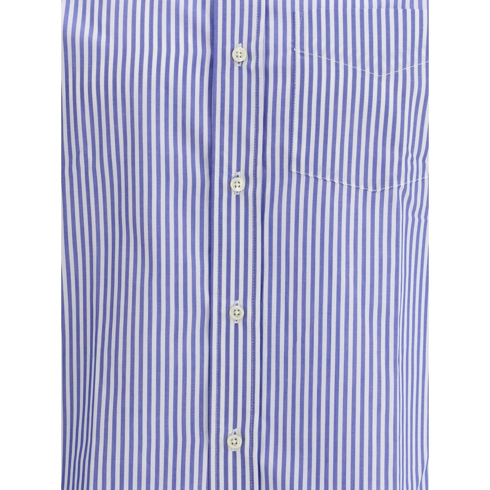 Shirt by Deperlu for men in cotton blue, patterned & striped features an polished silhouette, showcasing a sophisticated and detail for a truly polished finish.