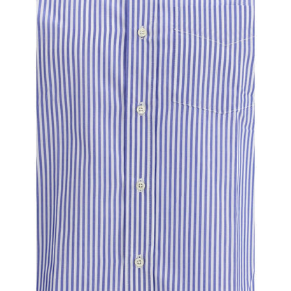 Shirt by Deperlu for men in cotton blue, patterned & striped features an polished silhouette, showcasing a sophisticated and detail for a truly polished finish.