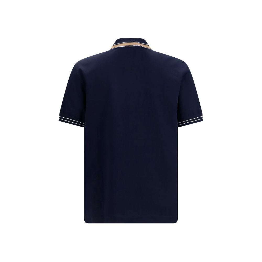 Polo Shirt by Ferragamo for men in cotton blue showcases a enviable silhouette, featuring a refined and for a enviable finish.